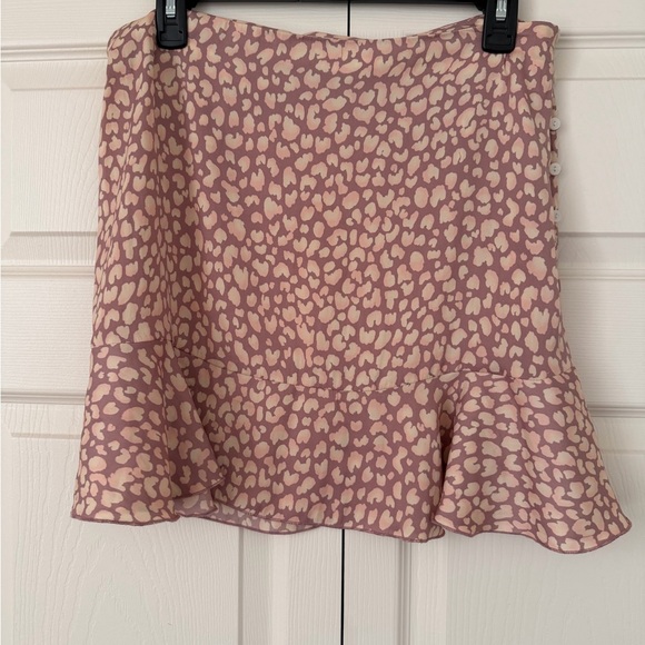 Intimately Free People Pink Animal Print A-Line mini skirt size large - Picture 8 of 8
